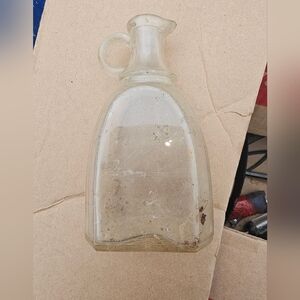 Clear Glass Decanter with Handle